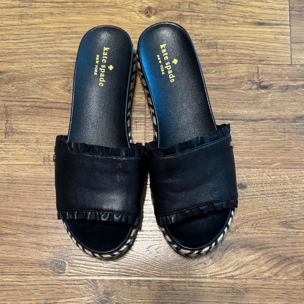 Kate Spade Black Zahara Slide Sandals